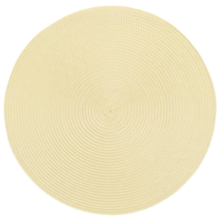 Mata dekoracyjna ROUND pastelowy żółty RAVI